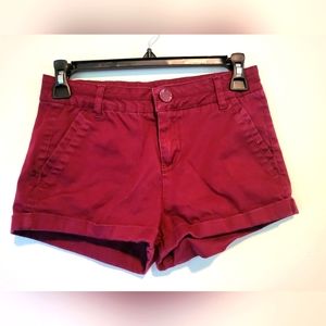 F21 small maroon shorts